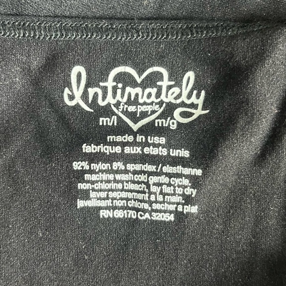 Intimately Free People Black Bodycon Dress or Slip w Criss Cross Front M/L - Picture 4 of 5